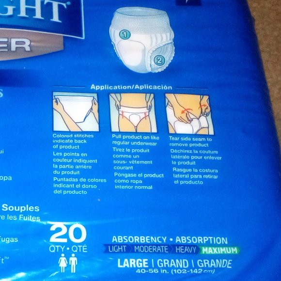 SUPER Maximum Absorbency FightRight Adult Briefs : Anti-Leak Guards. Unisex - Picture 4 of 7